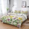 Цветочный пододеяльник для девочек и мальчиков, милый ботанический комплект постельного белья с листьями, кавайный декор для комнаты, прекрасный цветочный пододеяльник с травами и цветами