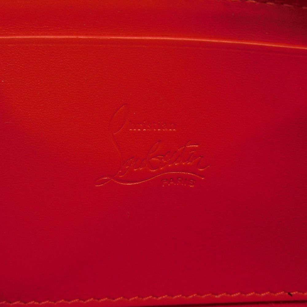 Б/у 9605 Кошелек для монет Панеттоне 3175223 7943 Логотип Металлический кошелек на молнии по периметру с шипами Розовый Женский из Японии