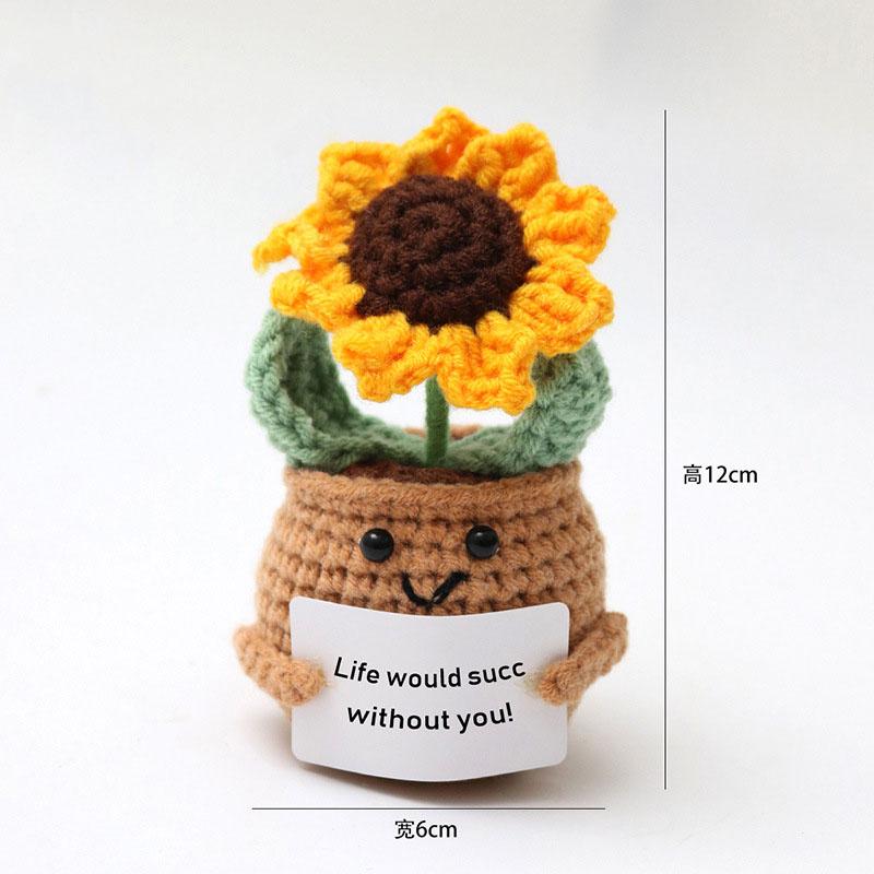 Творчество Ручная работа Позитивная кукла Картофель с карточкой Украшение для дома Вязание Кукла Гороховая пчела Картофель Украшения для офиса