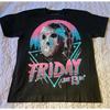 Y2K Fashion Casual Logo Print Double-Sided Friday Drowned Jason Dual Sided Horror T-shirt Size Tee Short Sleeve T-shirt