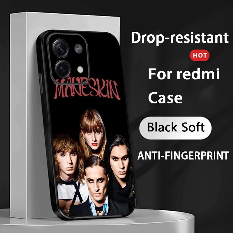 Чехол для телефона Maneskin с крутым узором группы Для Redmi Note 14 13 12 11 Pro Plus S 5G 14C A3 Мягкая черная задняя крышка телефона