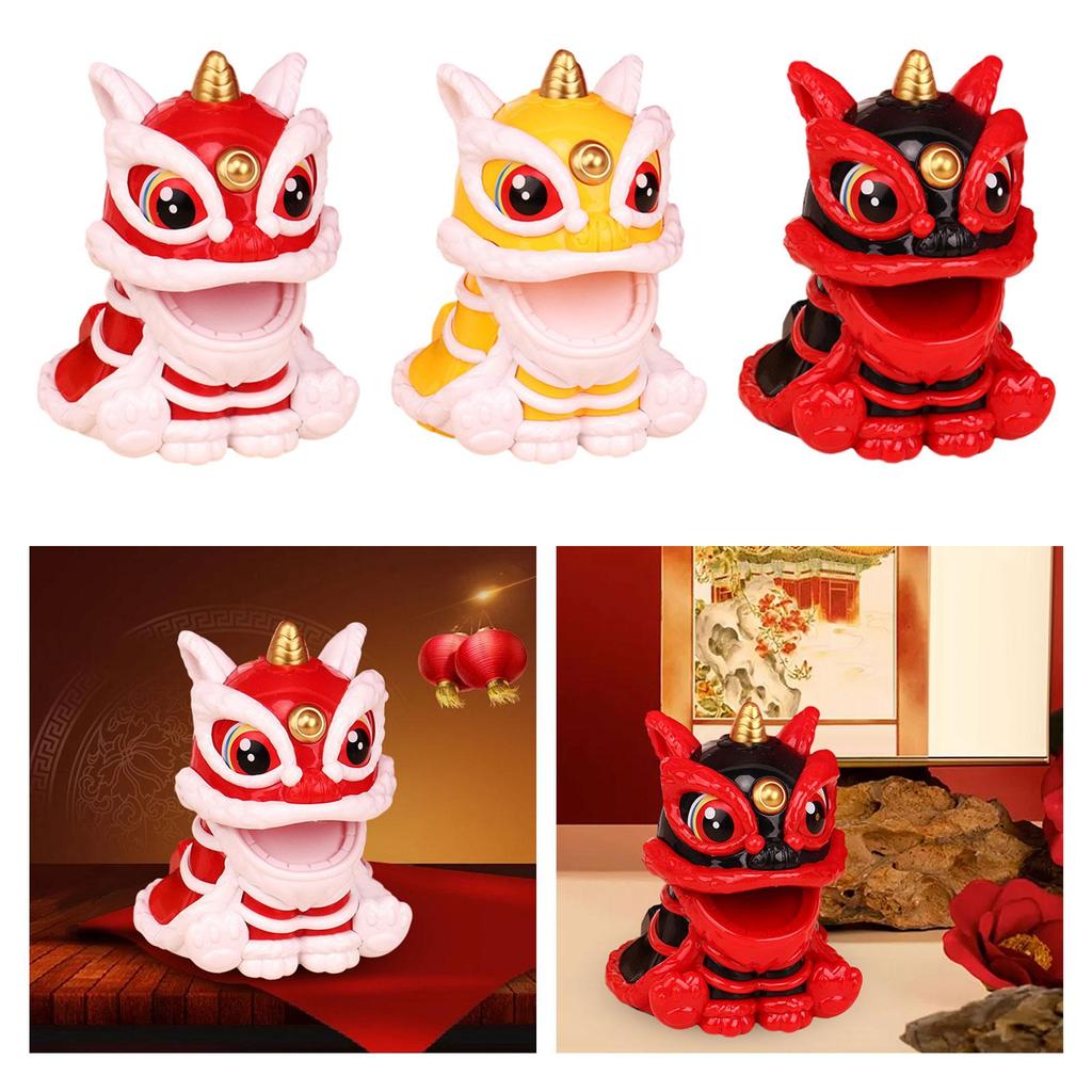 Украшение в виде льва, фигурки в китайском стиле, настольная скульптура, яркое настольное украшение, фигурка-болванчик для новоселья дома