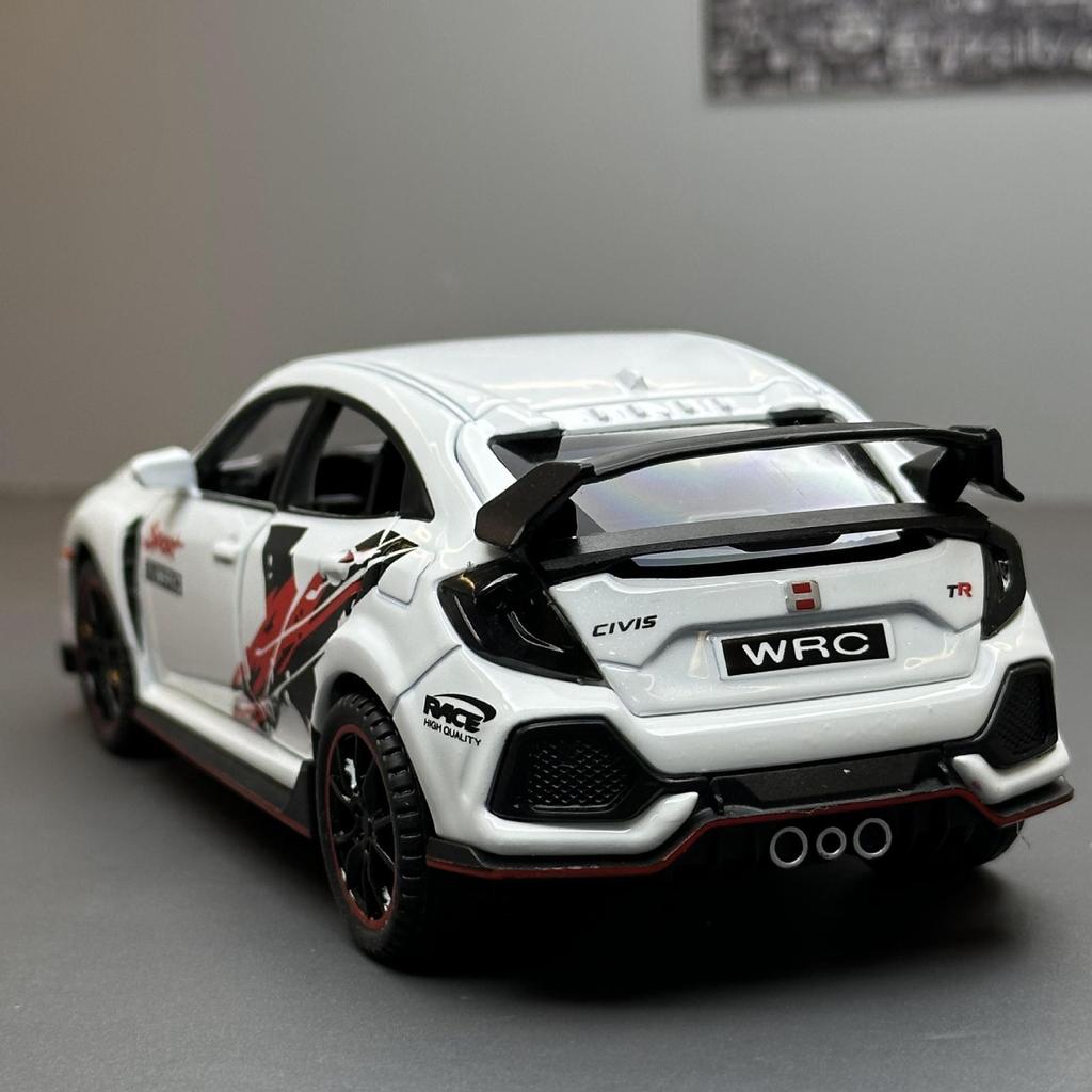 1:32 Honda Civic Type-R Super Modified Sport Car Alloy Metal Diecast Model Car Collection Model Ornament Toy Gifts for Boyfriend aig256