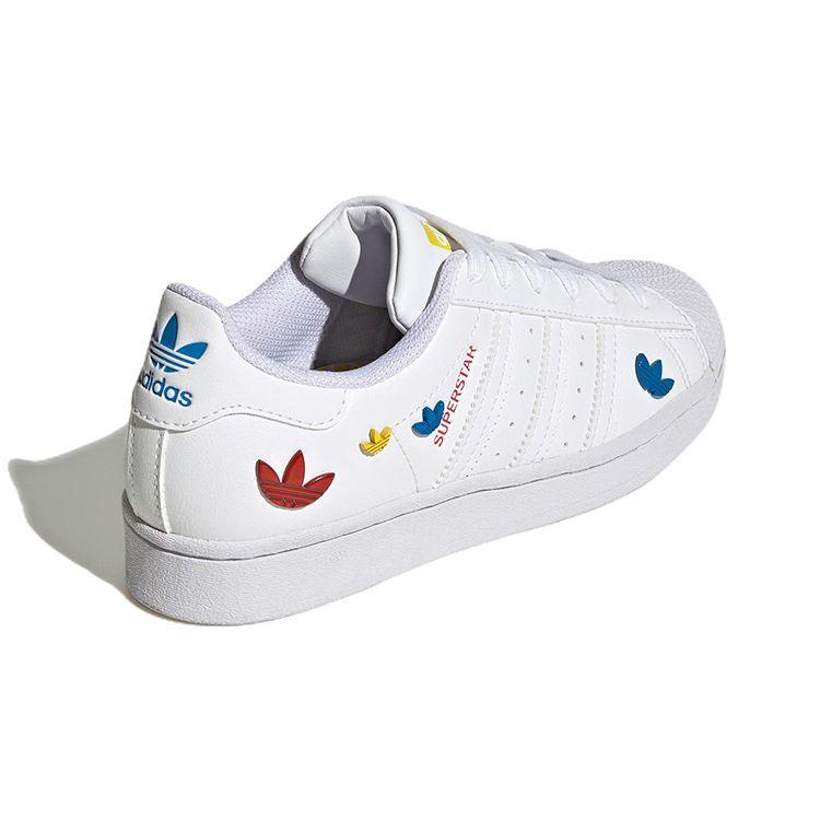 Adidas Оригинальные кроссовки Superstar Модные Удобные Прочные Низкие Детские Кроссовки Белые Детские Кроссовки GV8876