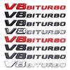 Совместимо с Mercedes-Benz V8 BITURBO: боковой значок крыла, двойной турбонаддув, задний значок, надписи и наклейки на автомобиль.