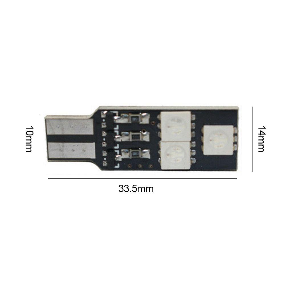 RGB светодиодные многоцветные автомобильные клиновидные лампы с дистанционным управлением для салона автомобиля DC 12 В автоматический указатель поворота