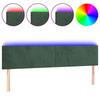 VidaXL LED Headboard Bedroom Furniture Double Bed Accessory Head of Bed Frame Interior Dark Green 3121395