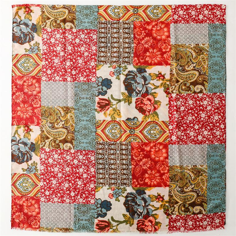 Fashion Women Viscose Scarf Luxury Flower Ventilate Shawl Cotton Linen Feeling Tassel Pashmina Muslim Hijab Wrap Lady