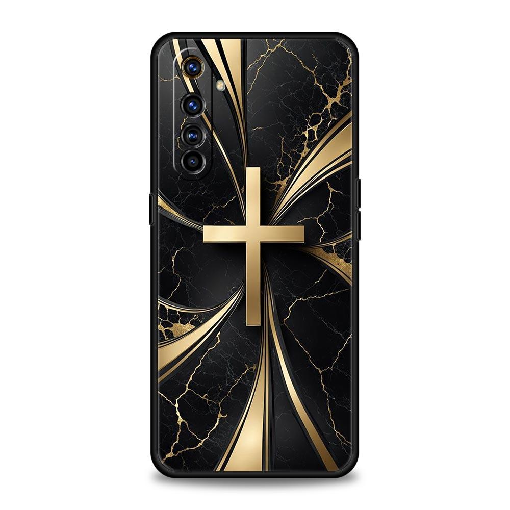 Чехол с узором в виде креста Для Realme C67 C63 C55 C53 C35 C25 C21 GT 2 3 5 6 10 11 12 13 Pro Plus 5G Мягкий ТПУ Чехол для телефона