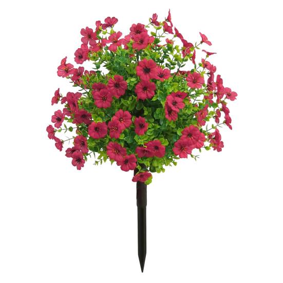 Искусственное топиарное дерево, искусственный кустарник с цветами, устойчивые к ультрафиолетовому излучению, искусственные растения с колышком для наружного, внутреннего сада, крыльца, декора