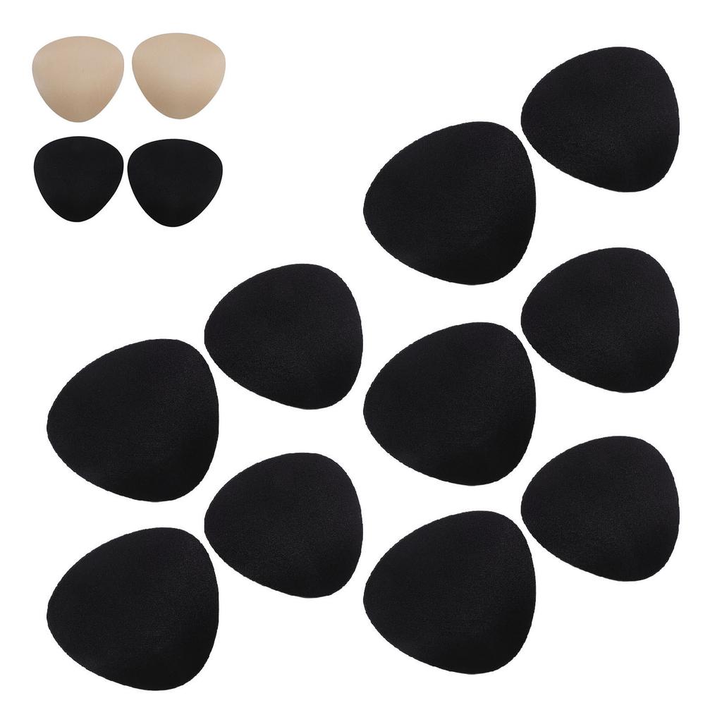 5 пар вставок для бюстгальтера для купальника, треугольные толстые удобные дышащие вставки для бикини