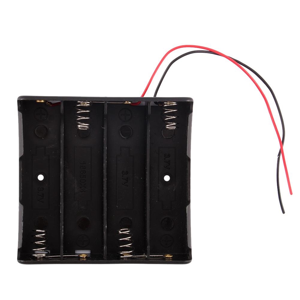 Plastic Battery Holder Storage Box Case For 18650 Rechargeable With Wire Lead
