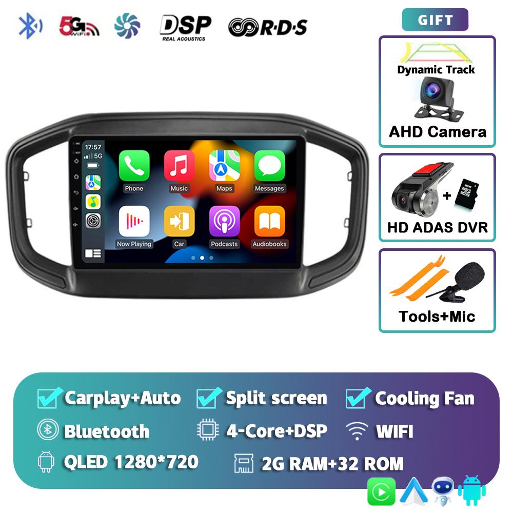 Android 14 Carplay Car Radio For Fiat Strada 2020 - 2021 Multimedia Video Player Navigation GPS Stereo 2Din DVD 360 Camera DSP