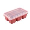T0# Silicone Square Ice Mold with Lid DIY Ice Tray Mould Accessory (Pink)