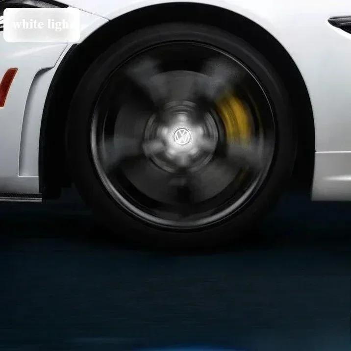 2025 Горячие 4 шт. Светодиодные колпачки на ступицу автомобиля С плавающей подсветкой Центральные колпачки колес Для VW Volkswagen golf4/6/7 toutan passat ti