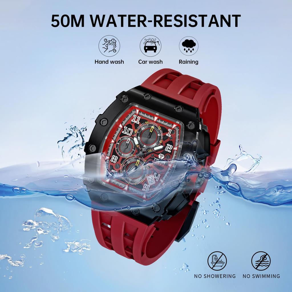 Часы TSAR BOMBA, наручные часы, водонепроницаемые, 5ATM, тип «тонно», часы Tokei, деловые, из нержавеющей стали, спортивные, роскошные, модные, повседневные, бочкообразные