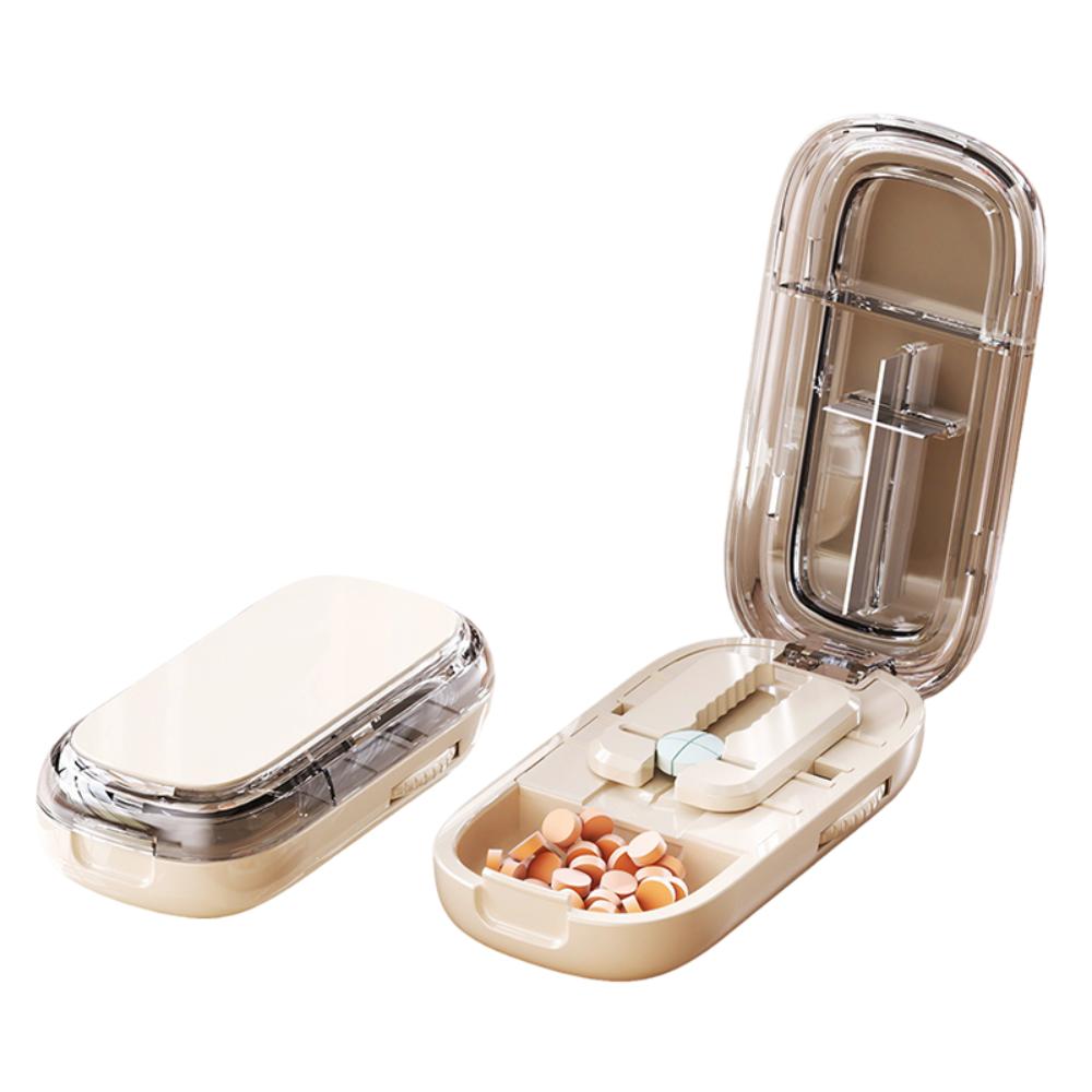 Портативный разделитель таблеток на четверти Новое лекарство Таблетка Разделитель таблеток Коробка для хранения Измельчитель Разделитель таблеток Органайзер Разделитель для лекарств