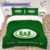 VfL Wolfsburg Pattern Bedding uilt Set uilt Cover Pillowcase Home Decoration Birthday Gift (1 * duvet cover + 2 * pillowcase  without core)101