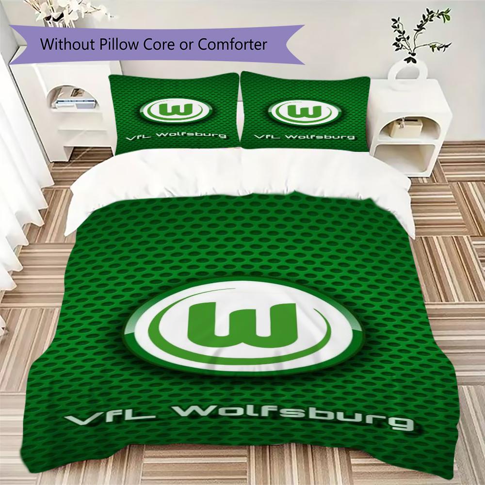 VfL Wolfsburg Pattern Bedding uilt Set uilt Cover Pillowcase Home Decoration Birthday Gift (1 * duvet cover + 2 * pillowcase without core)101