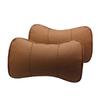 Genuine Leather MG Car Neck & Backrest Pillow - Cowhide Protection with Custom Logo Option