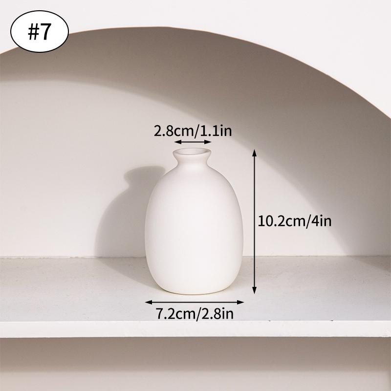 Ins White Ceramic Vase Room Decor Modern Ceramic Flowers Bottle Decorative Aesthetic Flowers Vase Wedding Home Decoration