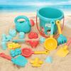 Набор из 18 предметов для пляжа Летние игры на открытом воздухе Игры с песком Пластиковое ведро Бутылка для полива Лопатки Детские пляжные игрушки для игр с водой