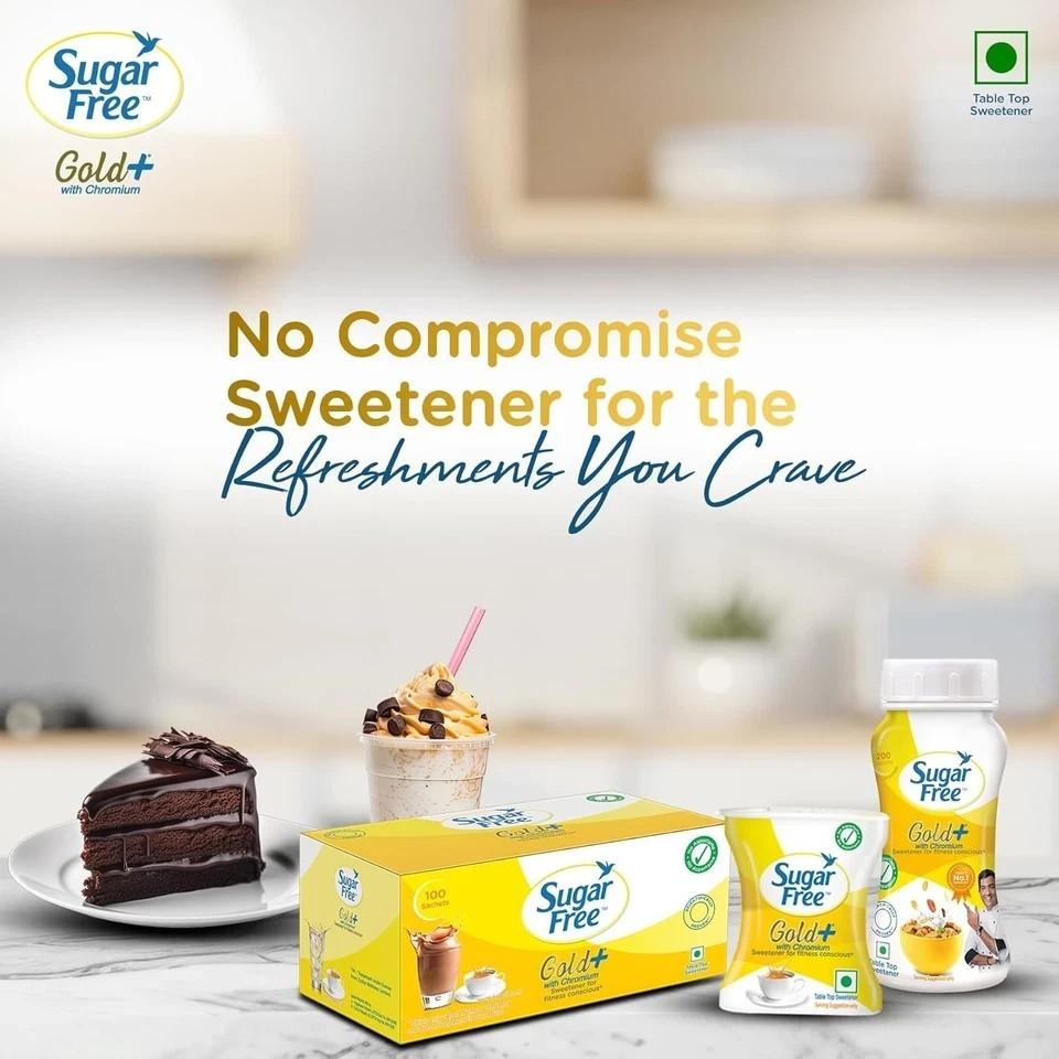Sugar Free Gold, 100g, Jar (Pack of 2)| Equivalent to Sweetness from 2kg Sugar
