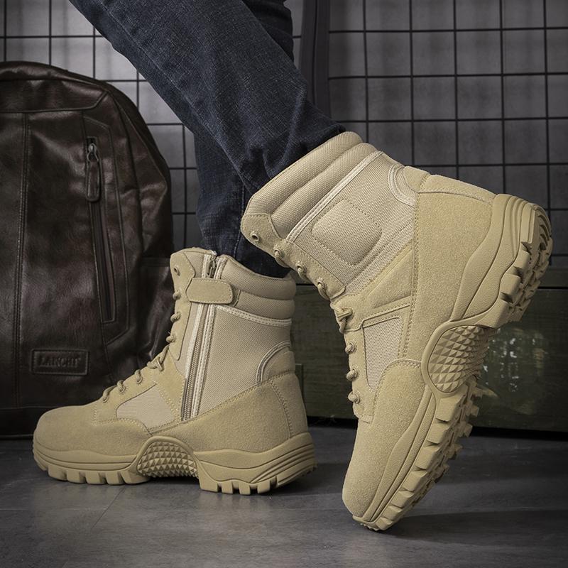 Высокие сапоги для пешего туризма, охоты, путешествий, водонепроницаемая износостойкая мужская обувь
