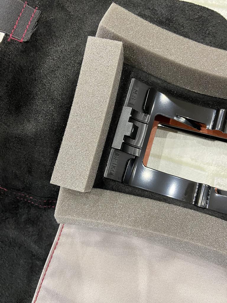 Red Gear Welding Combination Made in Japan with Black Headgear, Drawstring, (Gunmetallic Frame)