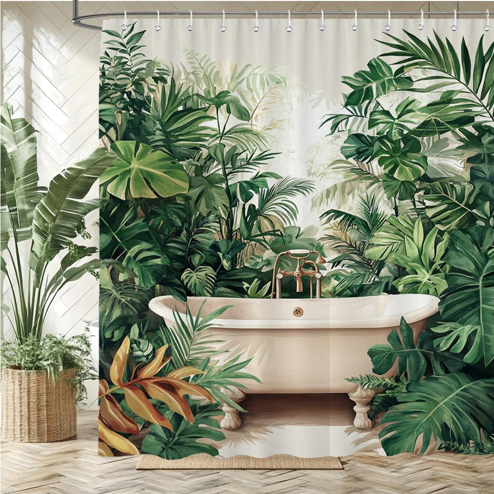 Watercolor red roses flowers and butterflies Shower Curtain Bath Curtain Printing Bathroom Curtains for Home decoration curtain