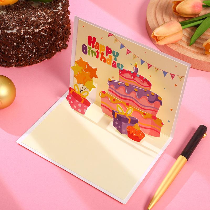 3D Креативная поздравительная открытка на день рождения - Милая открытка-поздравление ручной работы