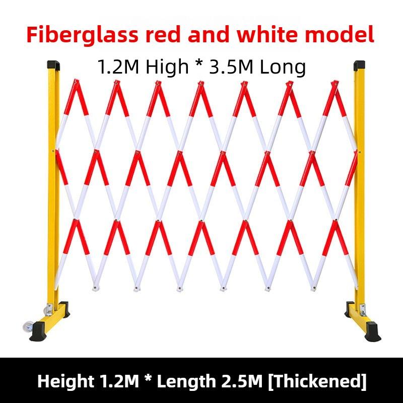 Movable Power Safety Construction Isolation Baffle Fiberglass Telescopic Fence Insulated Collapsible Tubular Guardrail