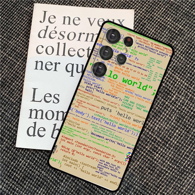 Programming Languages Case For Samsung Galaxy S25 Ultra S20 S21 S22 S23 S24 Ultra S9 S10 Plus S24 FE Back Cover