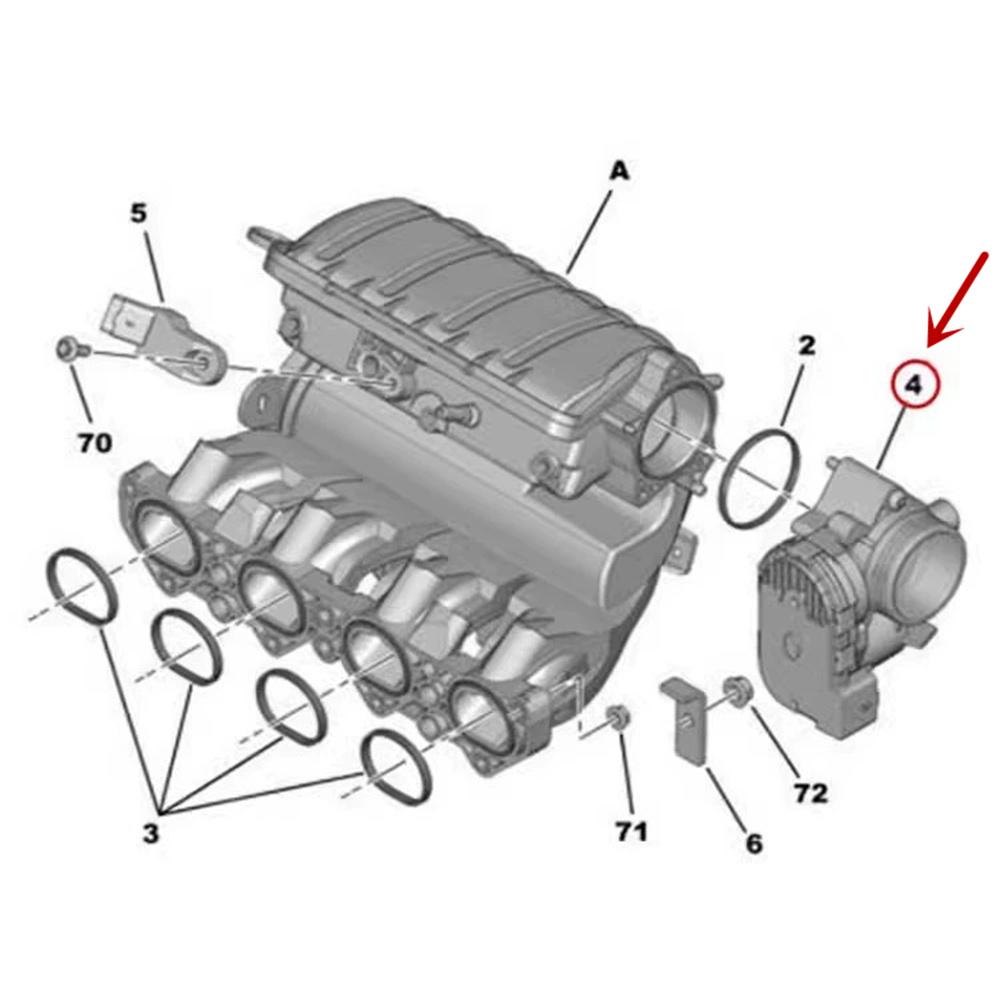 Дроссельная заслонка для Peugeot 207 208 3008 308 5008 для Mini R50 R56 R55