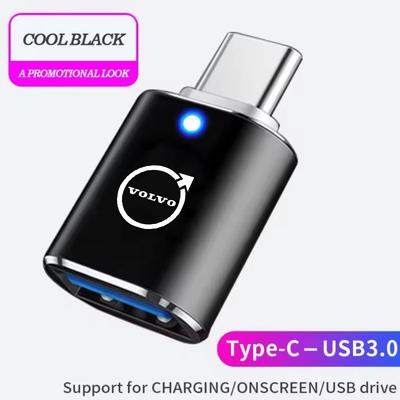 Переходник-зарядный кабель с порта Type C на USB для Volvo Xc60 Xc90 V40 V60 S60 V50 V90 S80 C40 XC40 V70 XC70 C30 Rdesign