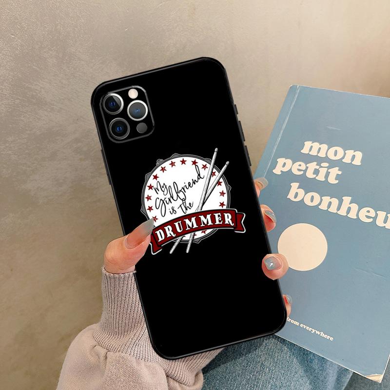 Барабан Барабанная дробь Барабанщик Чехол Для iPhone 17 Air 13 16 15 11 12 14 Pro Max 13 mini XR 15 16 Plus 16e Задняя крышка Корпус