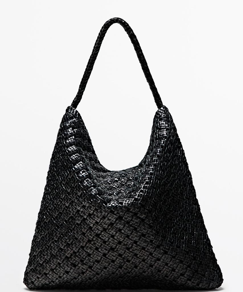 Massimo Dutti Napa Leather Weaving Bag
