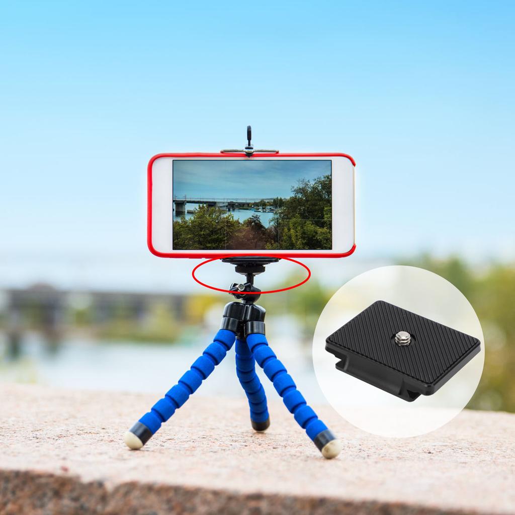 Camera Quick Release Plate Professional Standard Metal Camera Screw Tripod Mount Plate with 1/4 Inch