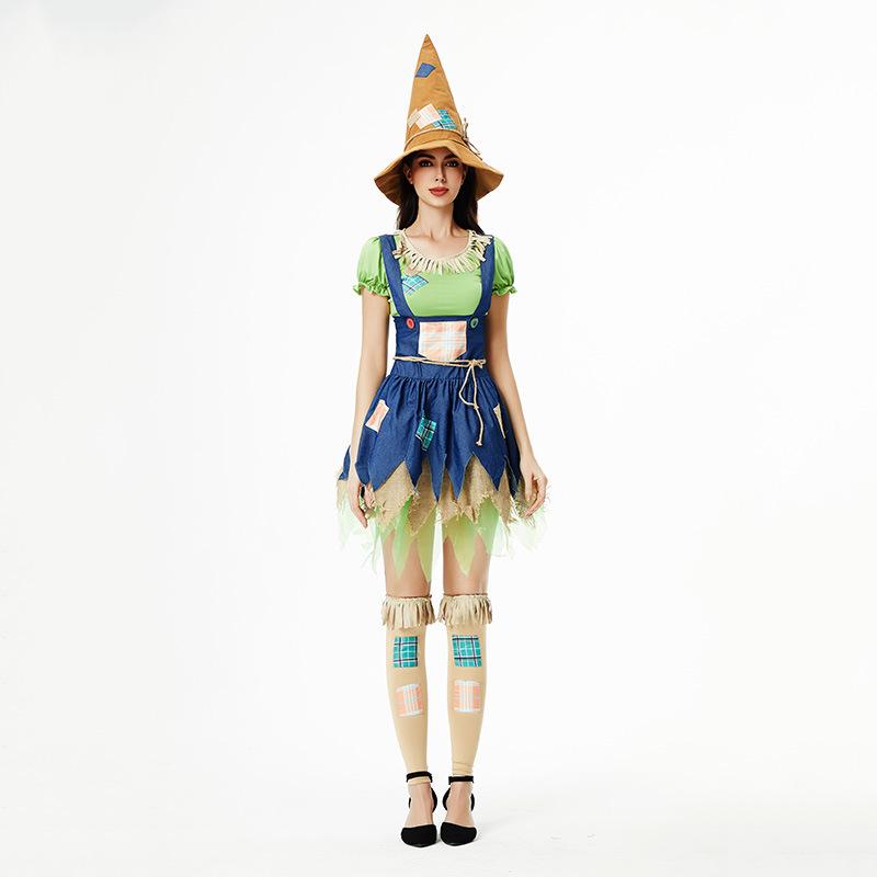 Halloween costume witch dress witch dress scarecrow cosplay funny dress up show costume sexy