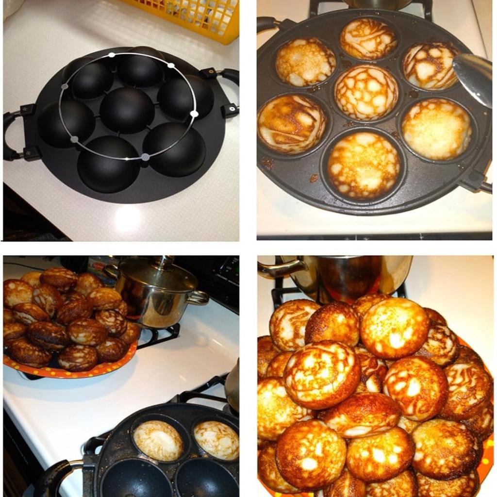 7 отверстий железная форма для кексов портативная круглая кухонная форма для выпечки высококачественная чугунная сковорода круглая домашняя кухня антипригарные инструменты для выпечки