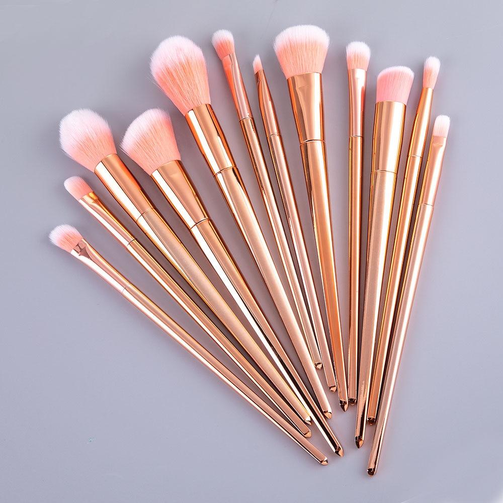 RANCA 12pcs Makeup Brushes Set Powder Foundation Blusher Face Brush Contour Concealer Blush Lip Eyeshadow Eyebrow Cosmetic Tools