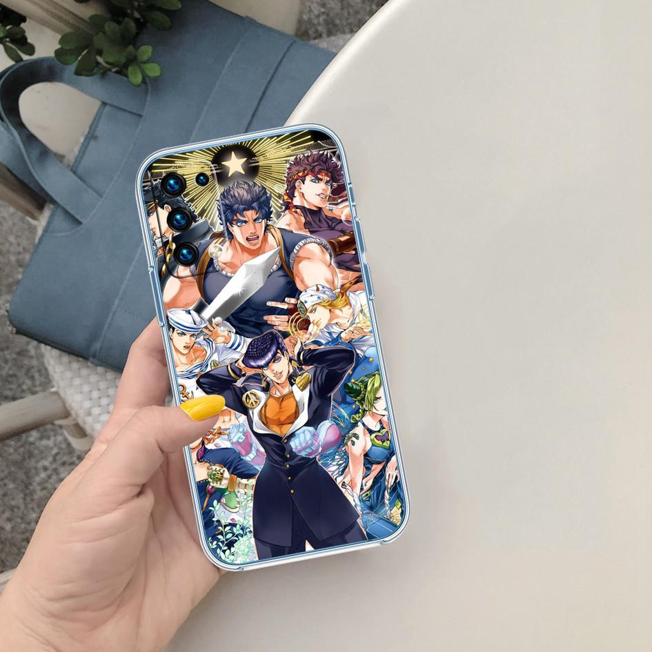 BF74 JoJos Bizarre Adventure Soft Shell Transparent Phone Case for Samsung Galaxy A04 A04S A14 A23 A34 A54 M23 M33 M52 M53