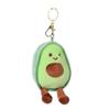 Stylish Avocado Pendant Keychain Fashionable Plush Toy Accessory Soft Polyester Yolk Bag Charm for Girls and Women