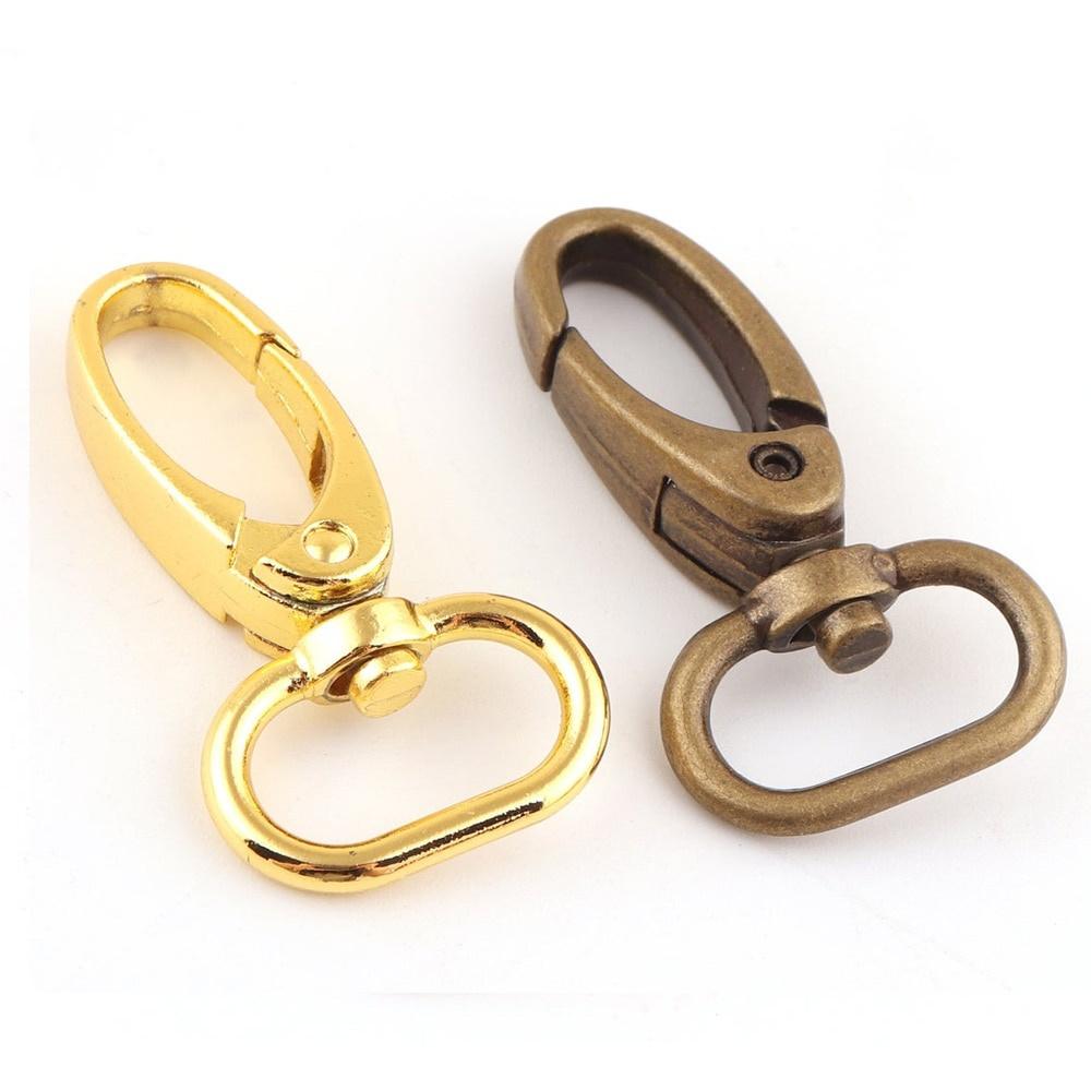 10 шт. поворотные крючки-омары, металлические поворотные застежки с карабином, фурнитура для кошелька, овальные ворота, поворотный карабин, зажим для кошелька