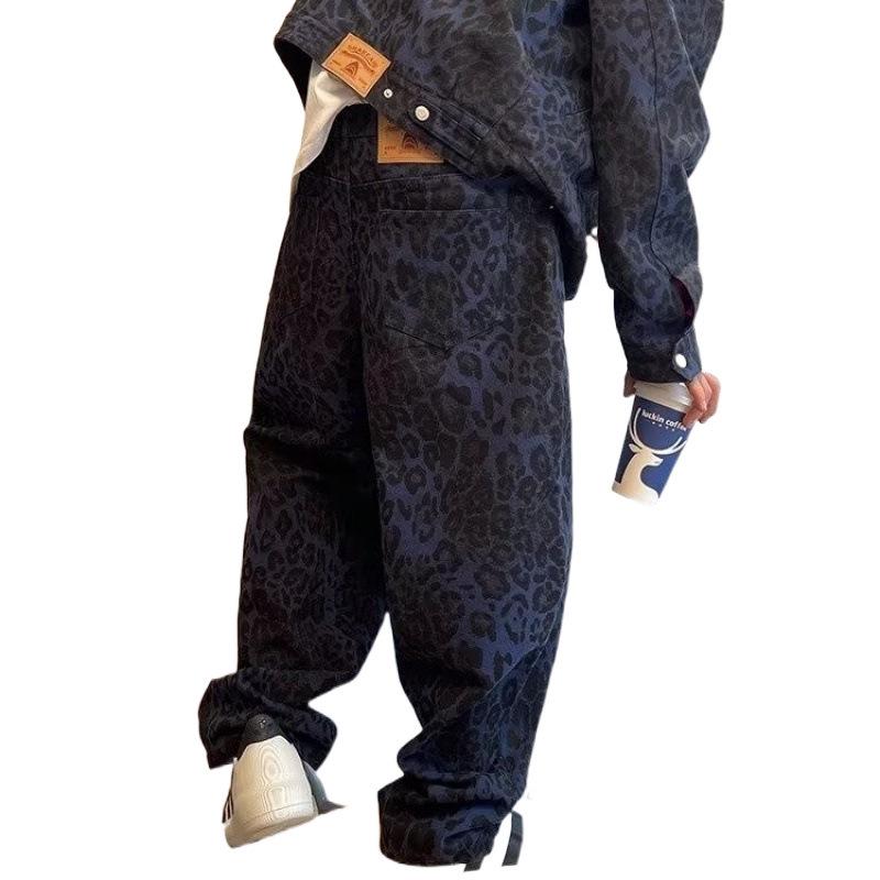 Мужской летний камуфляжный комбинезон с широкими штанинами — модный американский уличный стиль