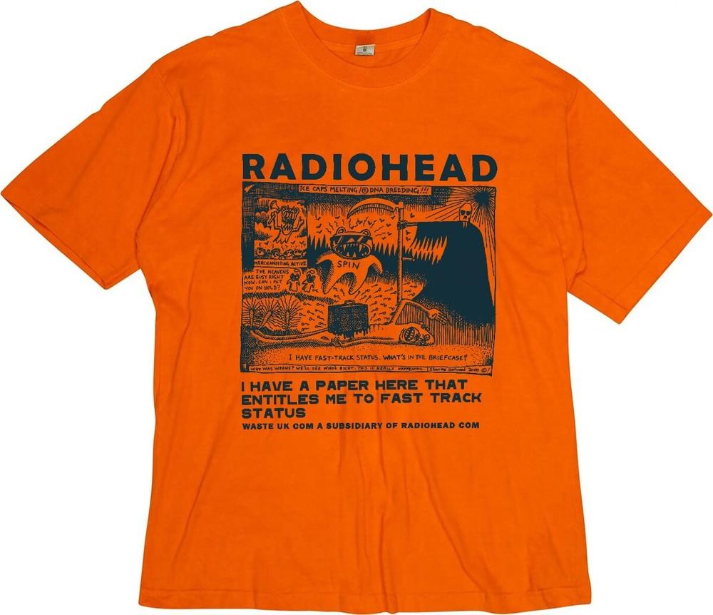 Винтажная футболка Radiohead Rock Thom Yorke Унисекс Оранжевая Размер S-5XL Унисекс Футболка