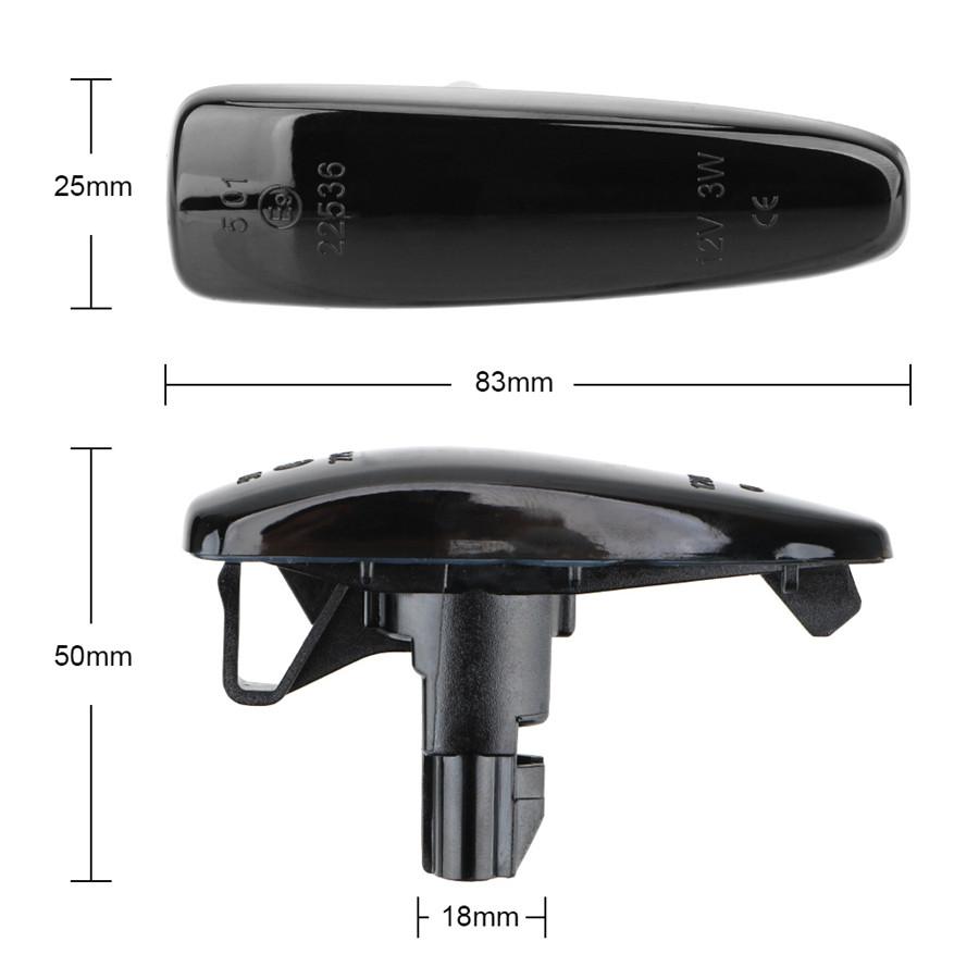 Для Mitsubishi Lancer 2x LED Боковой Динамический Бегущий Огонь Маркер Указатель Поворота