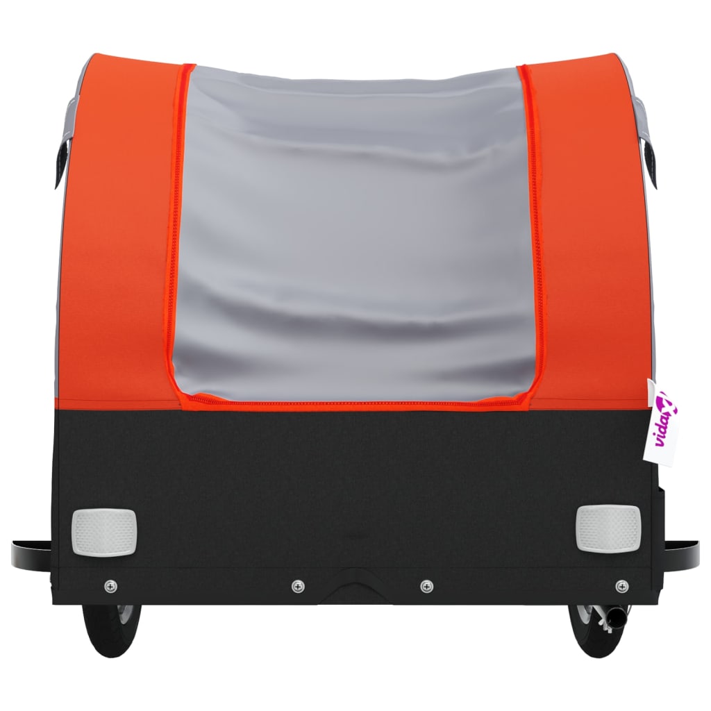 Bicycle Trailer Black and Orange 30 kg Steel