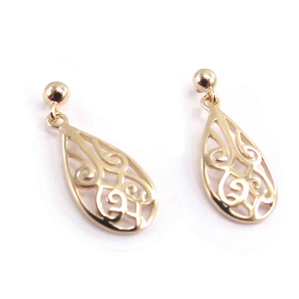 Les Trésors De Lily [E4010] - Позолоченные серьги «Кармен» - 24x10 мм