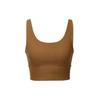 Zenvy Ribbed Low-Intensity Support Quick-Dry Long Sports Bra Женское нижнее белье Светло-британский коричневый Белый HF1543-281